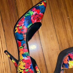 Floral Multicolor Women's Heels